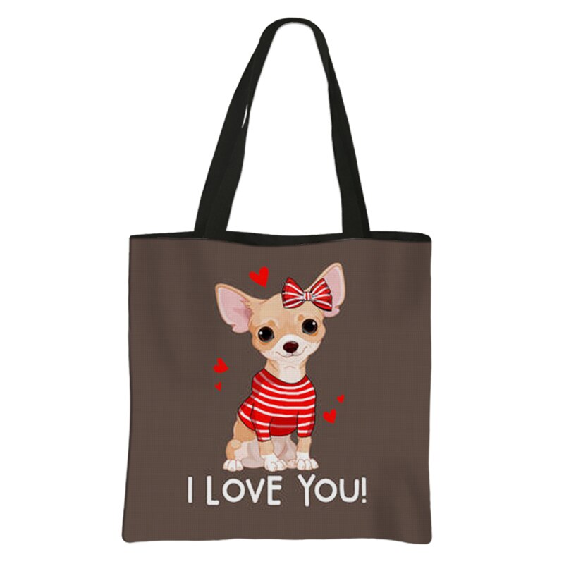 Chihuahua Print Tote Bag