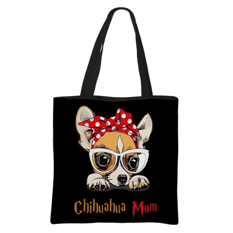 Chihuahua Print Tote Bag