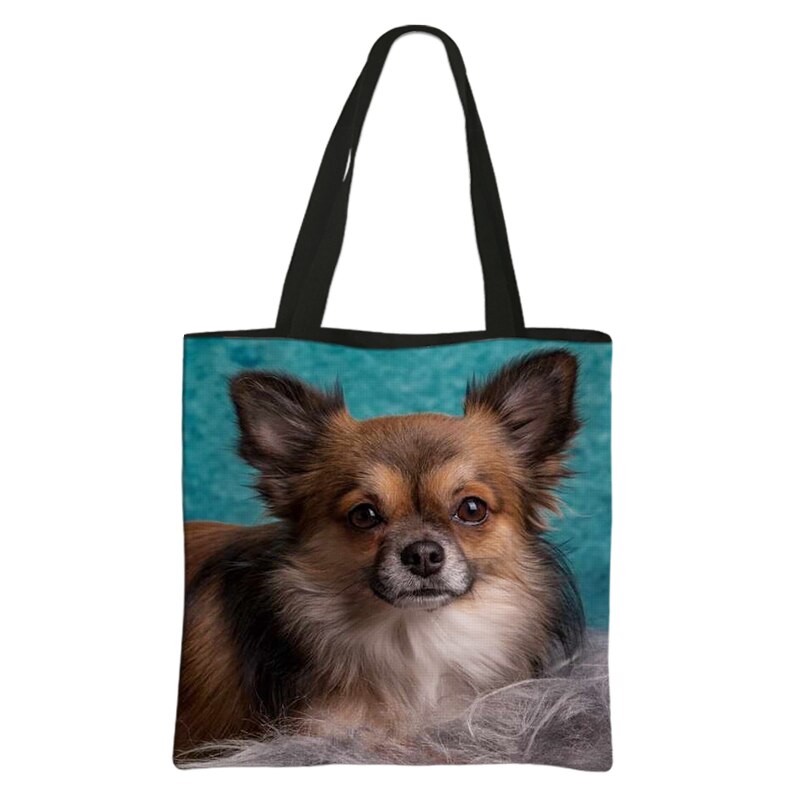 Chihuahua Print Tote Bag