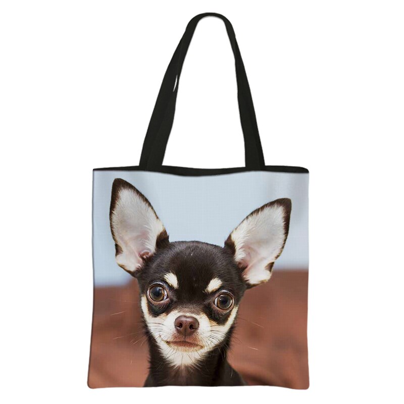 Chihuahua Print Tote Bag