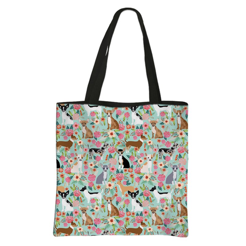 Chihuahua Print Tote Bag