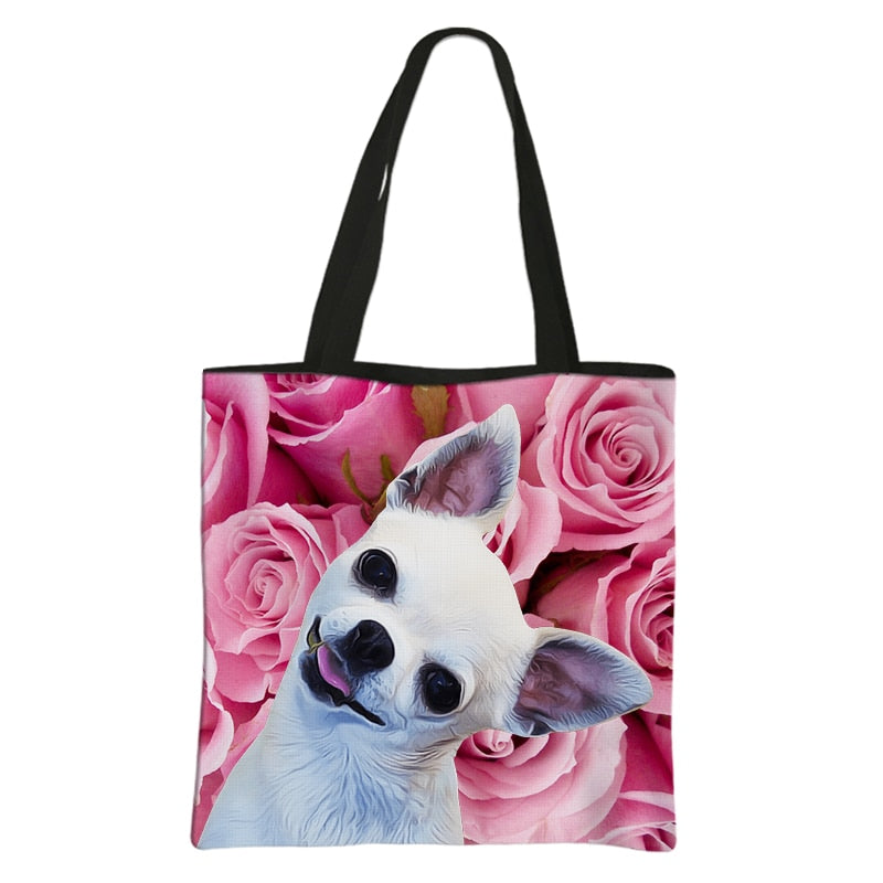 Chihuahua Print Tote Bag