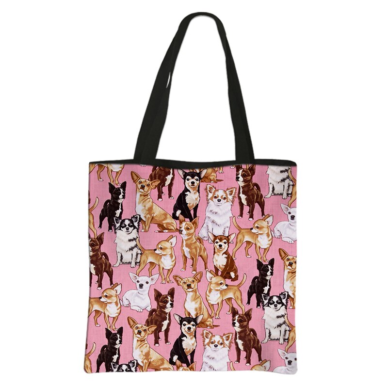 Chihuahua Print Tote Bag