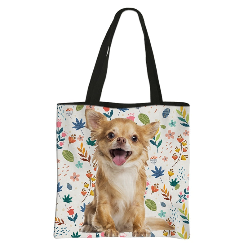 Chihuahua Print Tote Bag