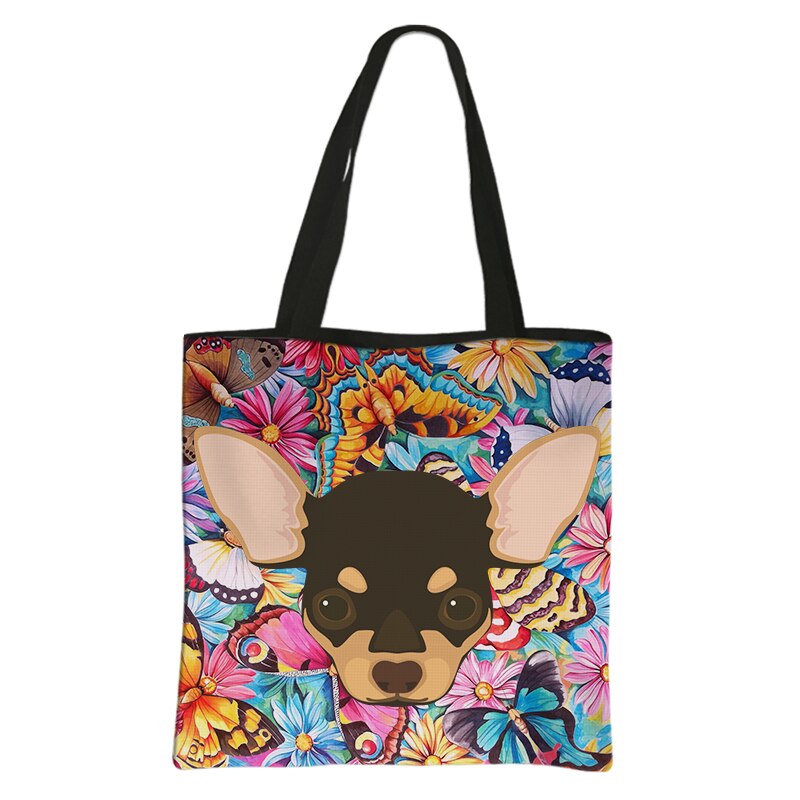 Chihuahua Print Tote Bag