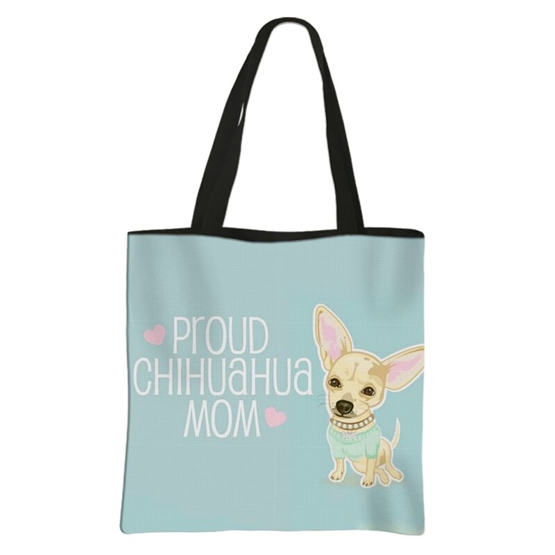 Chihuahua Print Tote Bag