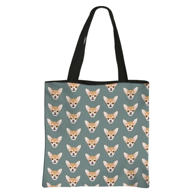 Chihuahua Print Tote Bag