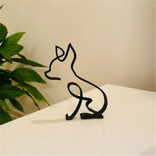 Wrought Iron Dog Sculpture