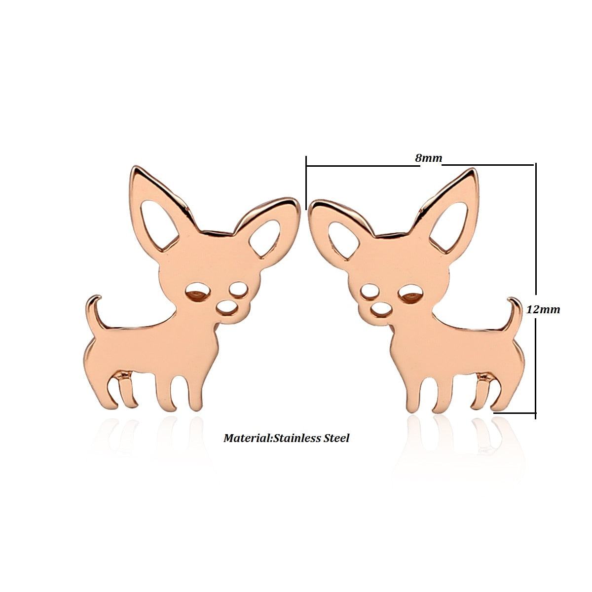 Chihuahua Stud Earrings