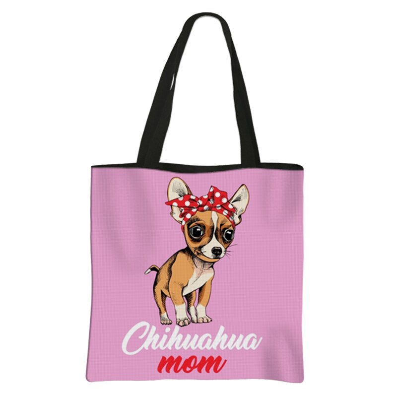 Chihuahua Print Tote Bag