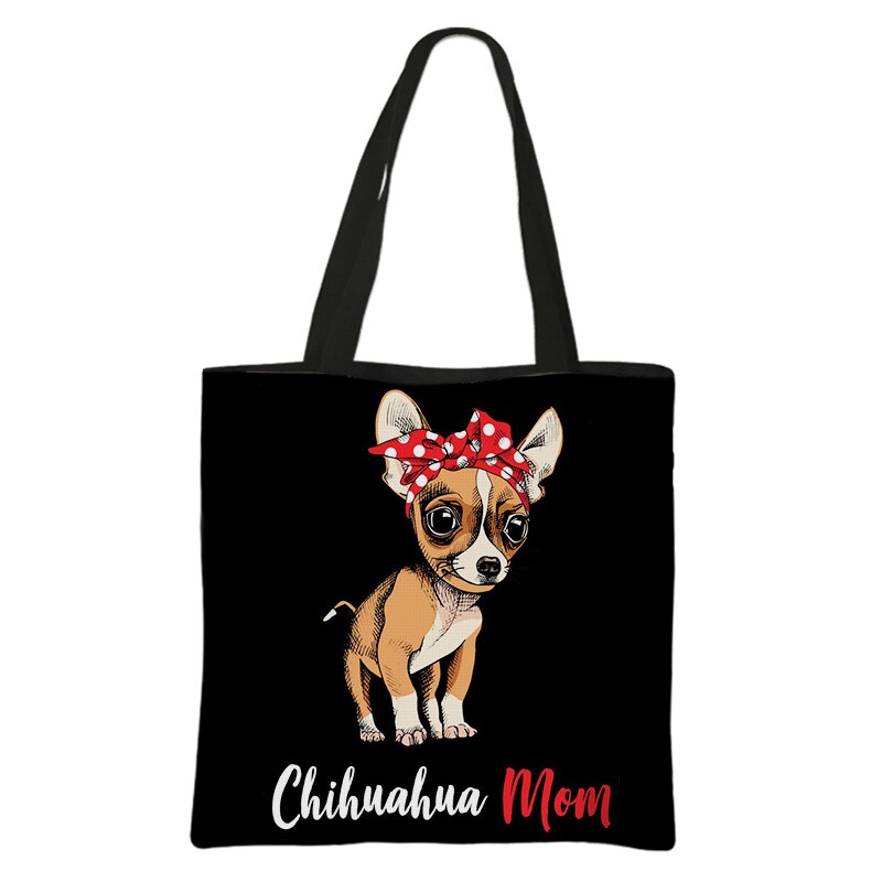 Chihuahua Print Tote Bag