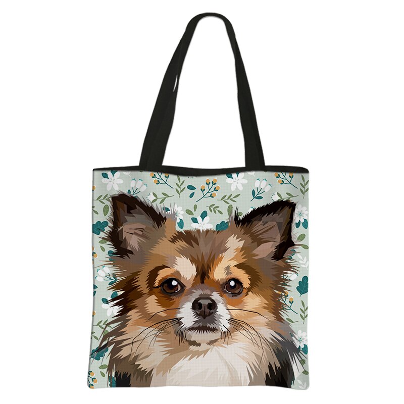 Chihuahua Print Tote Bag