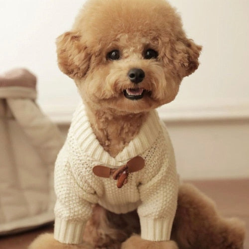 Preppy Puppy Toggle Sweater