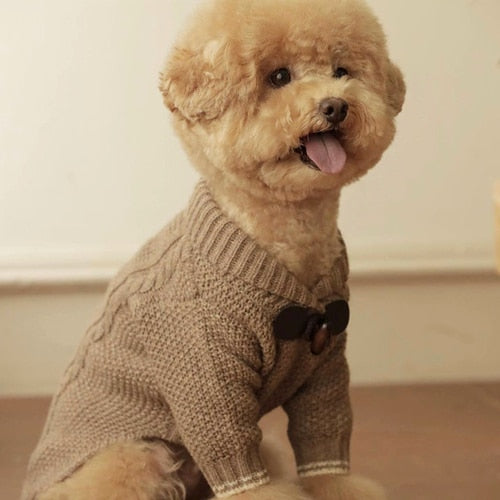 Preppy Puppy Toggle Sweater